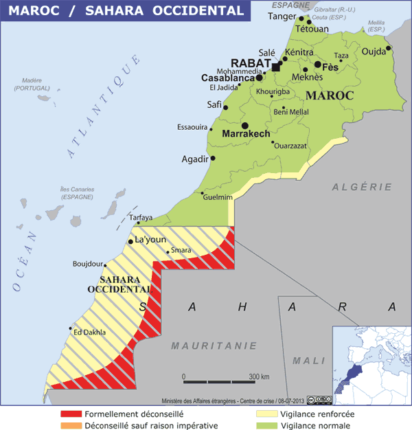 Carte de vigilance Maroc Large